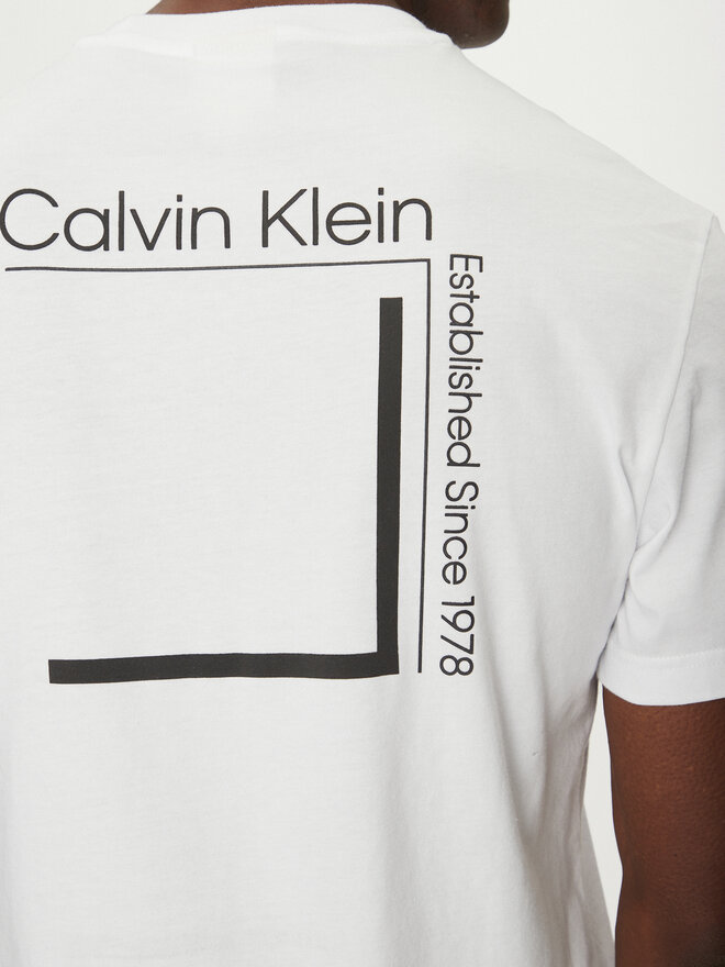Calvin Klein Calvin Klein Camiseta Linear Box Logo K10K114152 Blanco Regular Fit