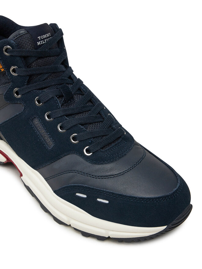 Tommy Hilfiger Sportcipők Tommy Hilfiger M Runner Cordura Hi Lth Mix FM0FM05222 Sötétkék