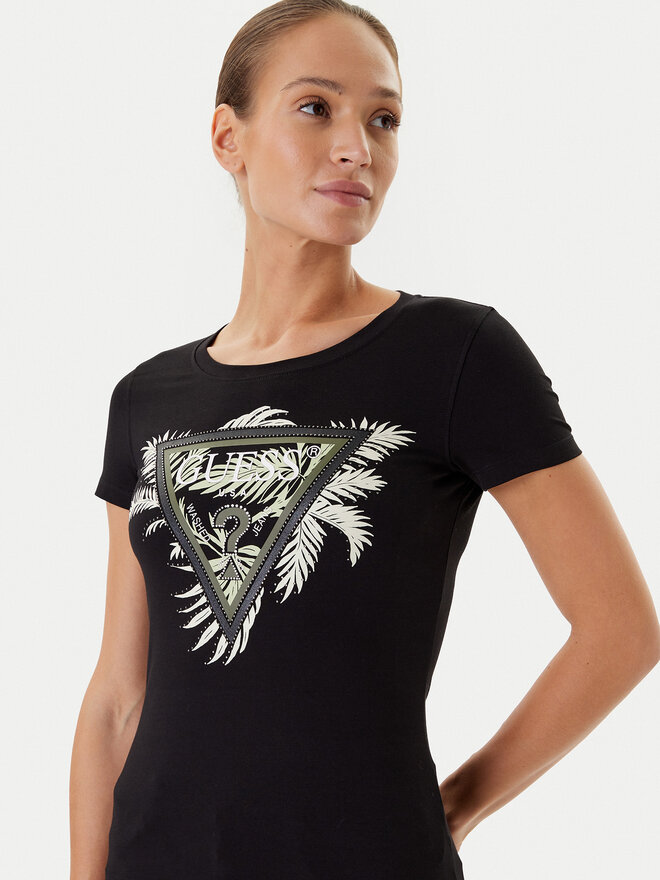 Guess Guess Camiseta W5YI13 J1314 Negro Regular Fit