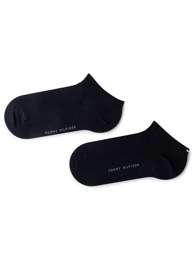 Tommy Hilfiger Sada 2 párů dámských nízkých ponožek Tommy Hilfiger 343024001 Tmavomodrá