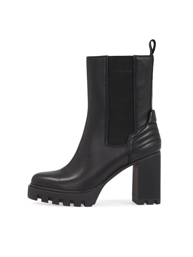 Calvin Klein Jeans Bokacsizma Calvin Klein Jeans Platform Chelsea Lth Wn YW0YW01140 Fekete