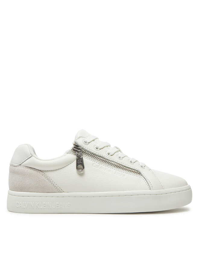Calvin Klein Jeans Sneakersy Calvin Klein Jeans Classic Cupsole Zip Low In YM0YM01254 Biały