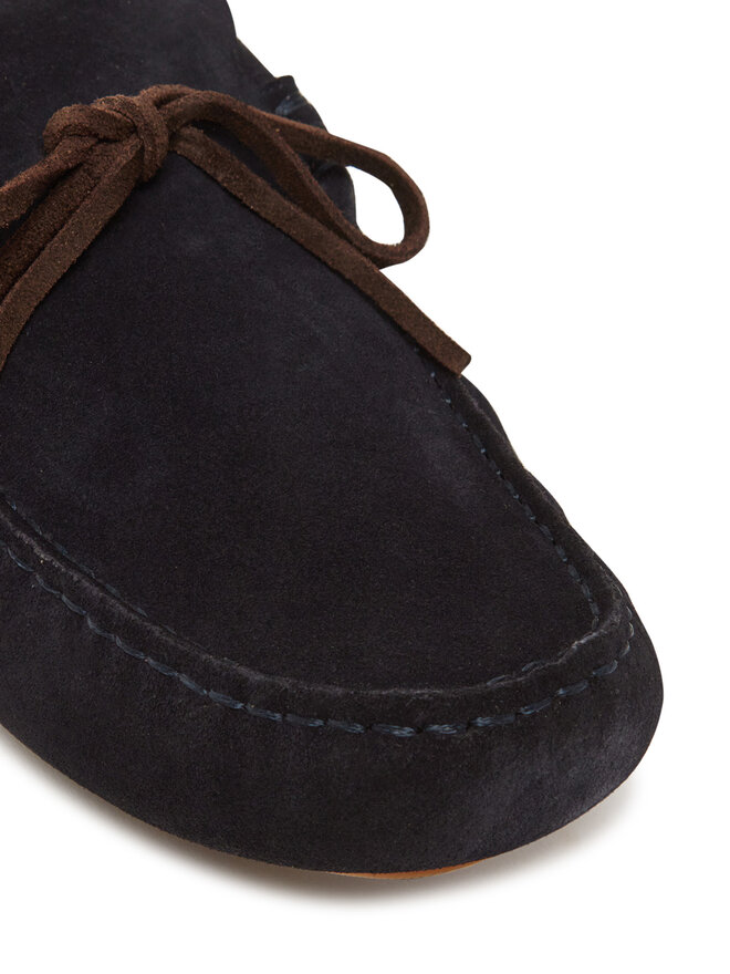 Tommy Hilfiger Mokasíny Tommy Hilfiger Hilfiger Folded Suede Driver FM0FM05385 Tmavomodrá
