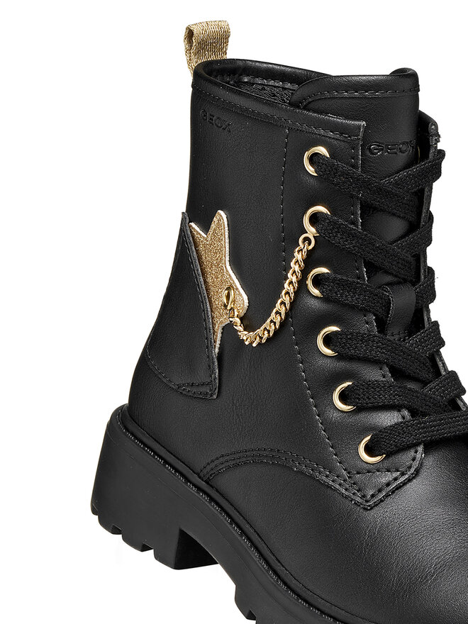 Geox Schnürschuhe Geox J Casey Girl J6620G 000BC C9258 M Schwarz