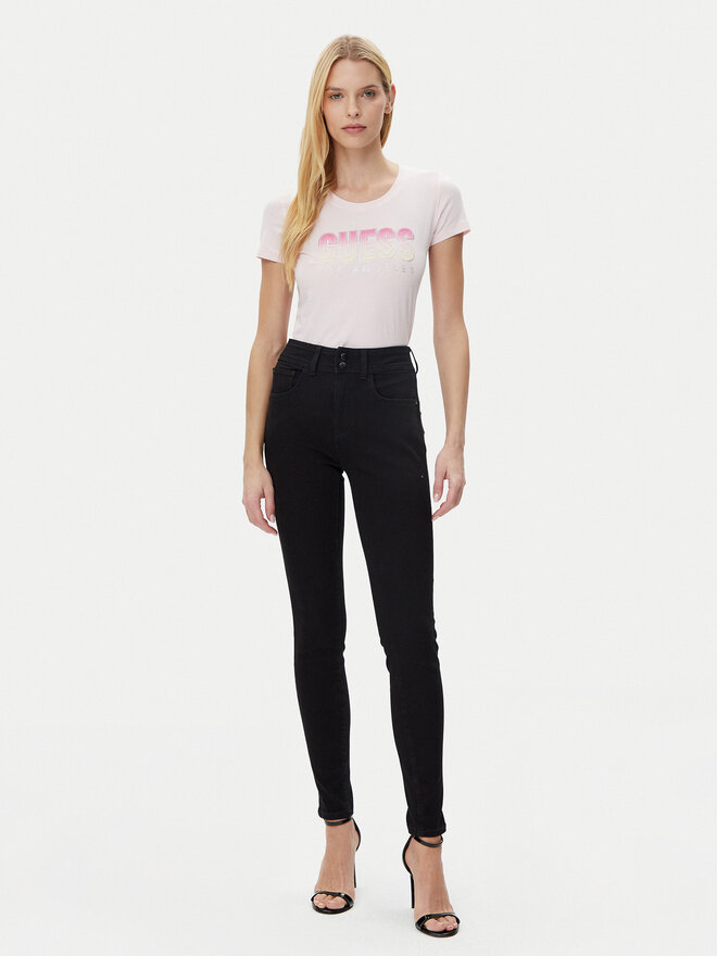Guess Guess Marškinėliai W5GI14 J1314 Rožinė Regular Fit