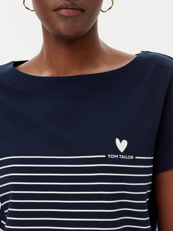 Tom Tailor Tom Tailor Marškinėliai 1045544 Tamsiai mėlyna Regular Fit