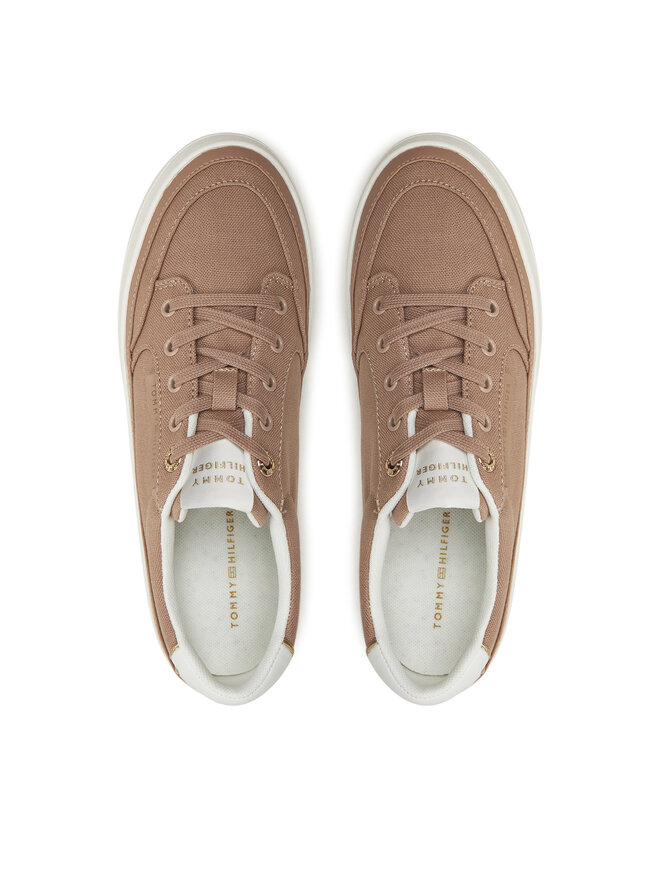 Tommy Hilfiger Снікерcи Tommy Hilfiger Essential Vulc Textile Sneaker FW0FW08323 Бежевий