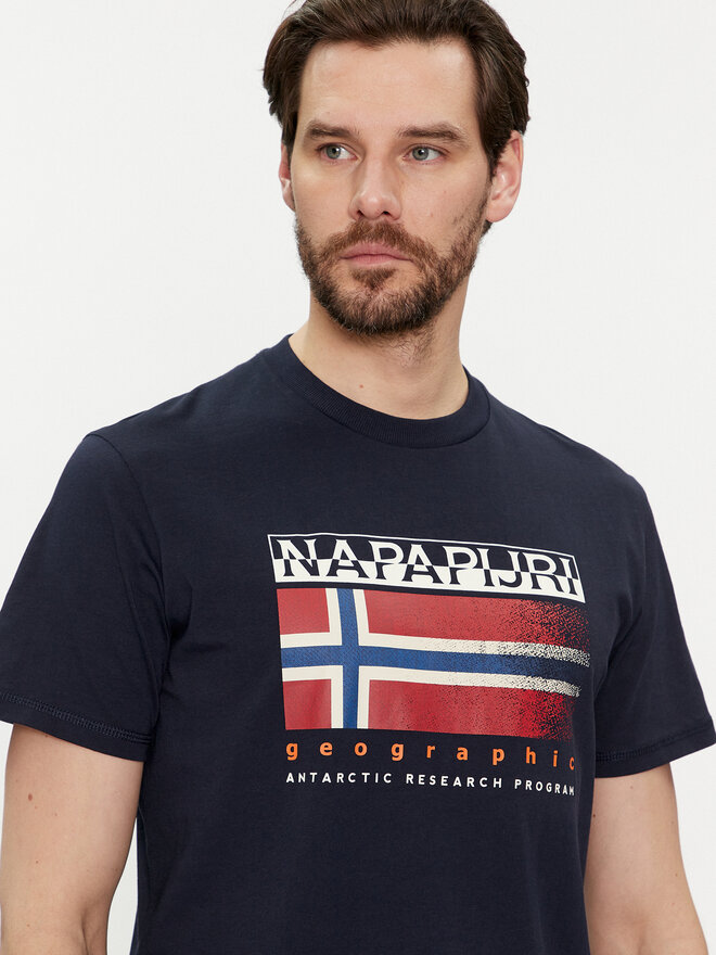 Napapijri Napapijri Póló S-Kreis NP0A4HQR Sötétkék Regular Fit
