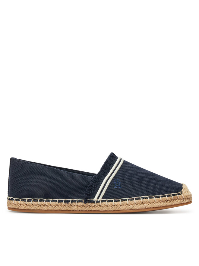 Tommy Hilfiger Espadrilky Tommy Hilfiger Fringe Canvas Closed Espadrille FW0FW08881 Tmavomodrá