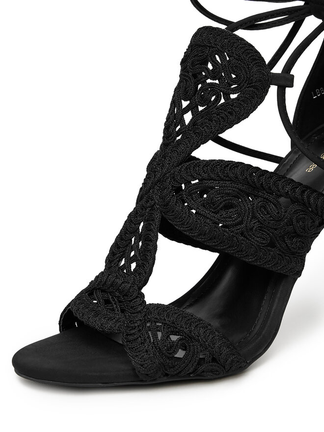 DeeZee Sandali DeeZee LB8552-1 Črna