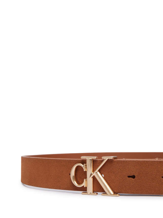Calvin Klein Damengürtel Calvin Klein Round Ck Buckle Suede LV04F7144G Braun
