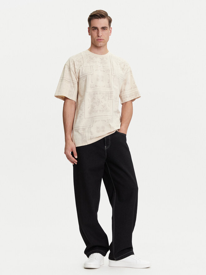 Karl Kani Karl Kani T-Shirt Small Signature Paisley PD00005342 Beige Relaxed Fit