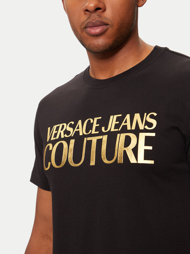 Versace Jeans Couture Versace Jeans Couture T-Shirt 77GAHT05 Μαύρο Regular Fit