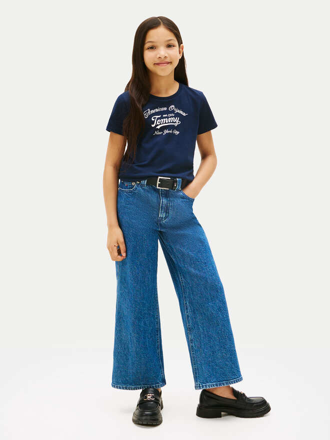 Tommy Hilfiger Tommy Hilfiger Póló Script KG0KG08636 Sötétkék Regular Fit