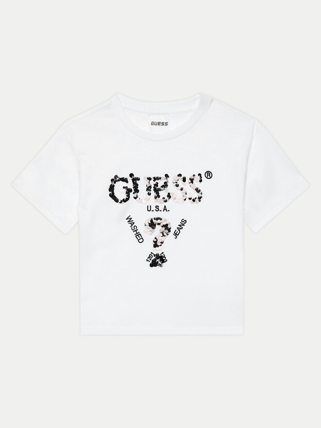 Guess Guess Camiseta J4YI46 K8FQ4 Blanco Boxy Fit