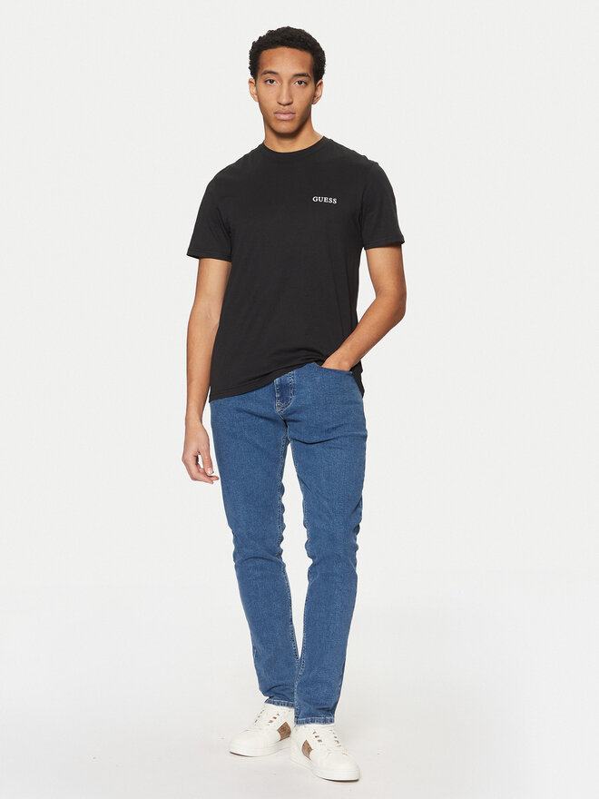 Guess Guess Marškinėliai U4BM03 KCAM1 Juoda Regular Fit