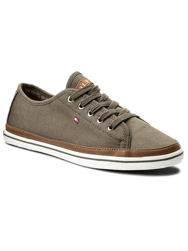 Sneakers aus Stoff Tommy Hilfiger Iconic Kesha Sneaker FW0FW02823 Grun eschuhe