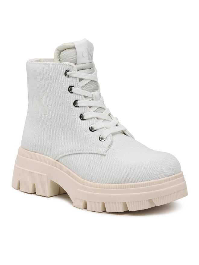 Calvin Klein Jeans Turistická obuv Calvin Klein Jeans Chunky Boot Vintange Tongue YW0YW00947 Bílá