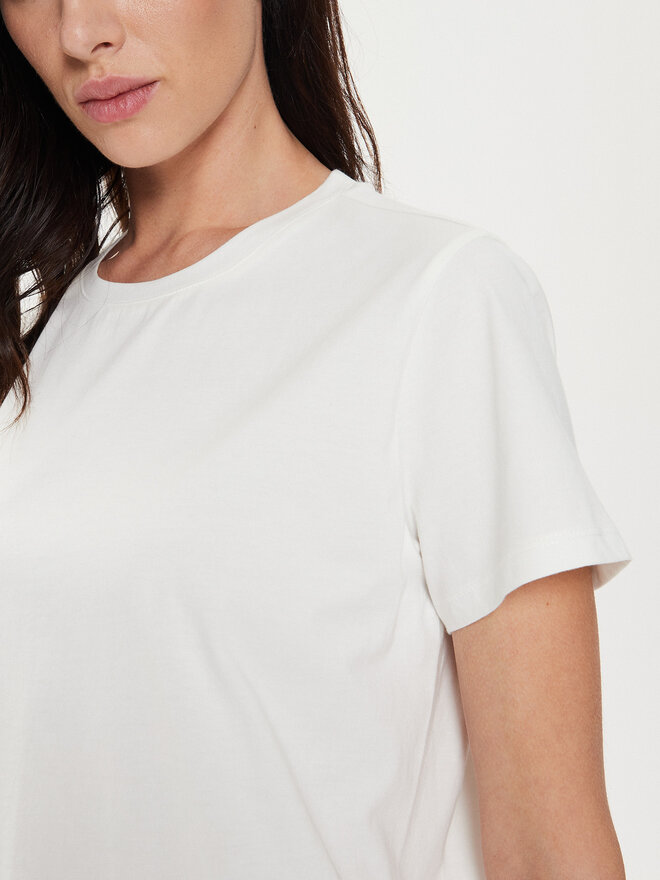 Sisley Sisley Camiseta 3F1QL105I Écru Regular Fit