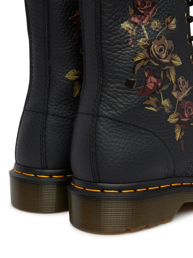Dr. Martens Schnürstiefeletten Dr. Martens 1460 Decayed Roses DM32070001 Schwarz