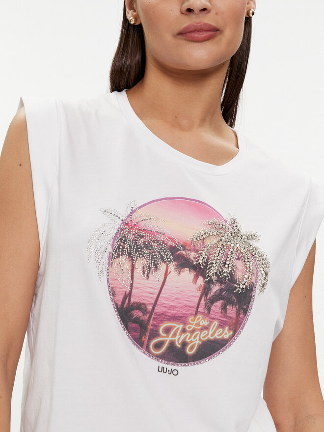 Liu Jo Liu Jo Camiseta MA4332 J5003 Blanco Regular Fit
