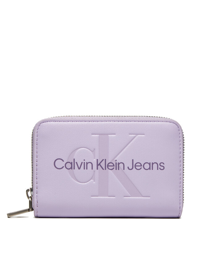 Calvin Klein Jeans Portafoglio piccolo da donna Calvin Klein Jeans Zip Around Mono K60K612255 Viola