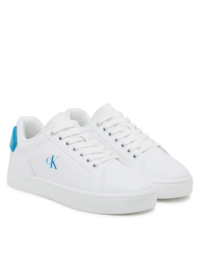 Calvin Klein Jeans Snīkeri Calvin Klein Jeans Classic Cupsole Ru Patch Lth Wn YW0YW01845 Balts