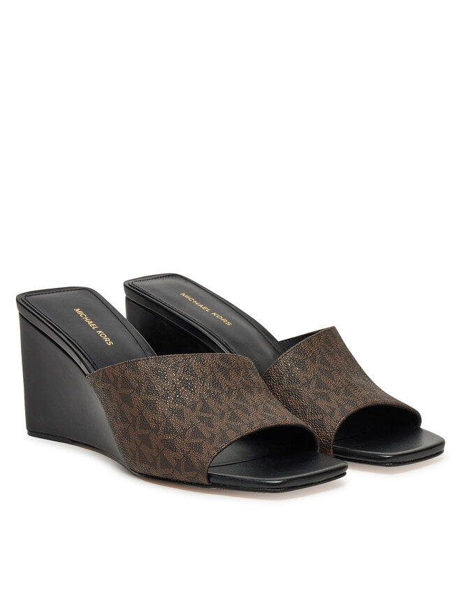 MICHAEL Michael Kors Klapki MICHAEL Michael Kors Merriam Wedge 40S5MMMS1B Brązowy