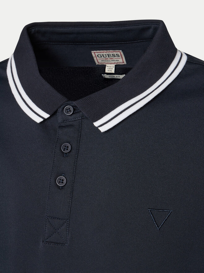 Guess Guess Marškinėliai M2GP34 KARS0 Tamsiai mėlyna Regular Fit