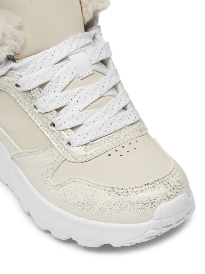 Skechers Īsie zābaki Skechers Uno Lite - Comfurt Collar 310396L/NAT Écru