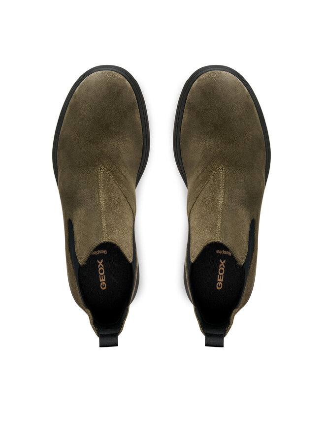 Geox Kotníková obuv s elastickým prvkem Geox U Meiern U56LZA 00023 C3009 Khaki