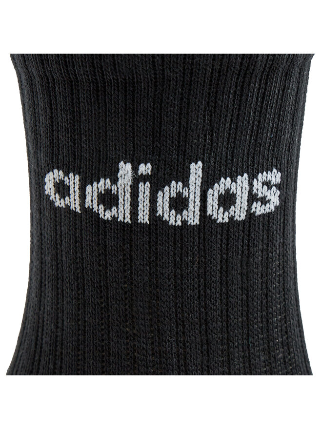 adidas Calcetines altos unisex adidas Linear Crew Cushioned Socks 3 Pairs IC1301 Negro