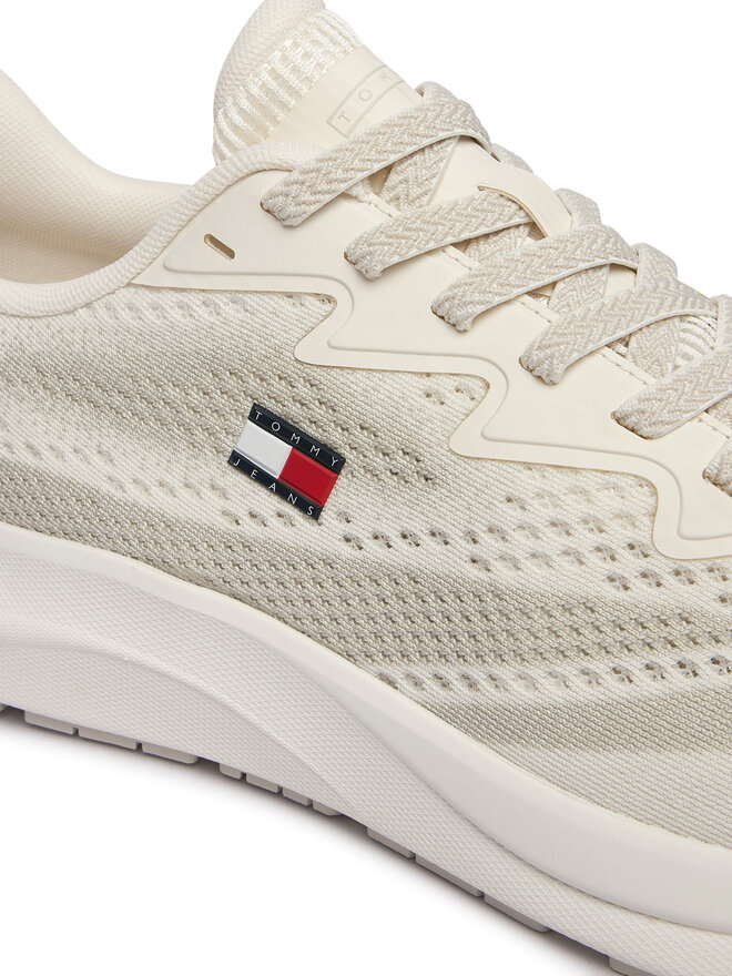 Tommy Jeans Sneakers Tommy Jeans Runner Knitted EM0EM01713 Écru