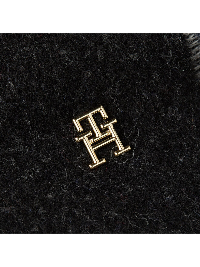 Tommy Hilfiger Зимен шал Tommy Hilfiger Th Evening Fluffy Scarf AW0AW15354 Черен