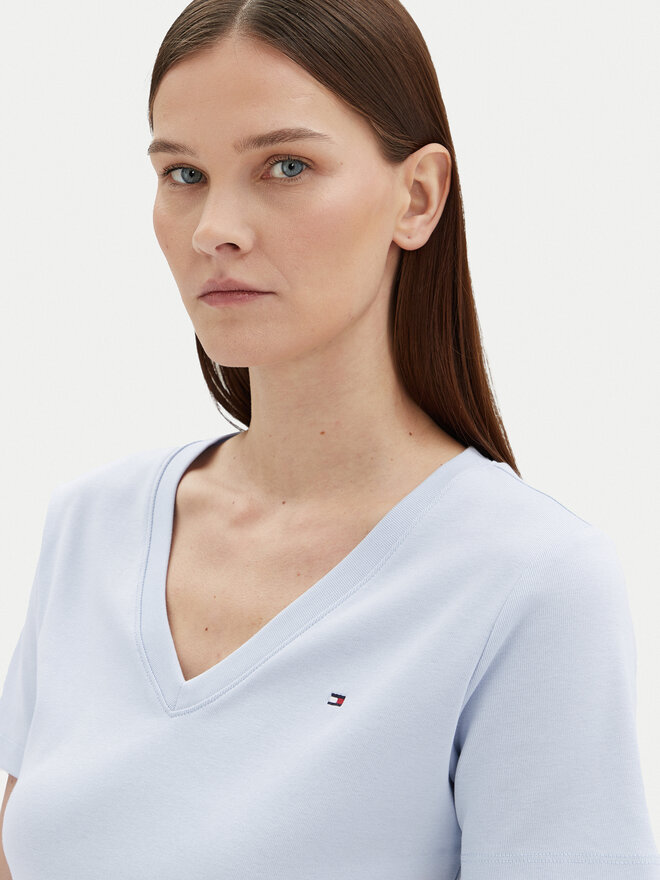 Tommy Hilfiger Tommy Hilfiger Camiseta New Cody WW0WW40584 Celeste Slim Fit