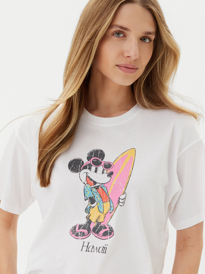 ONLY ONLY Marškinėliai Mickey Minnie 15348126 Balta Regular Fit