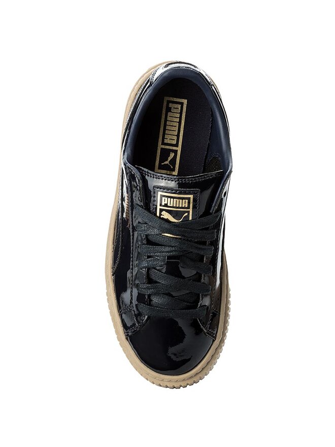 Puma basket platform patent schwarz discount