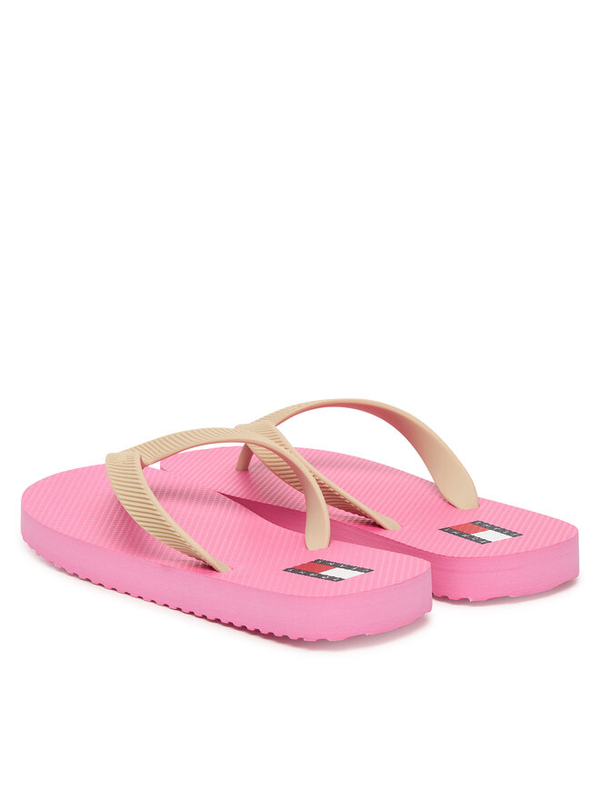 Tommy Jeans Zehentrenner Tommy Jeans Logo Summer Sandal EN0EN02979 Beige