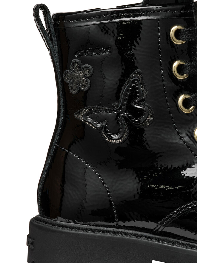 Geox Schnürschuhe Geox J Shaylax Girl J56EXA 00067 C9999 S Schwarz