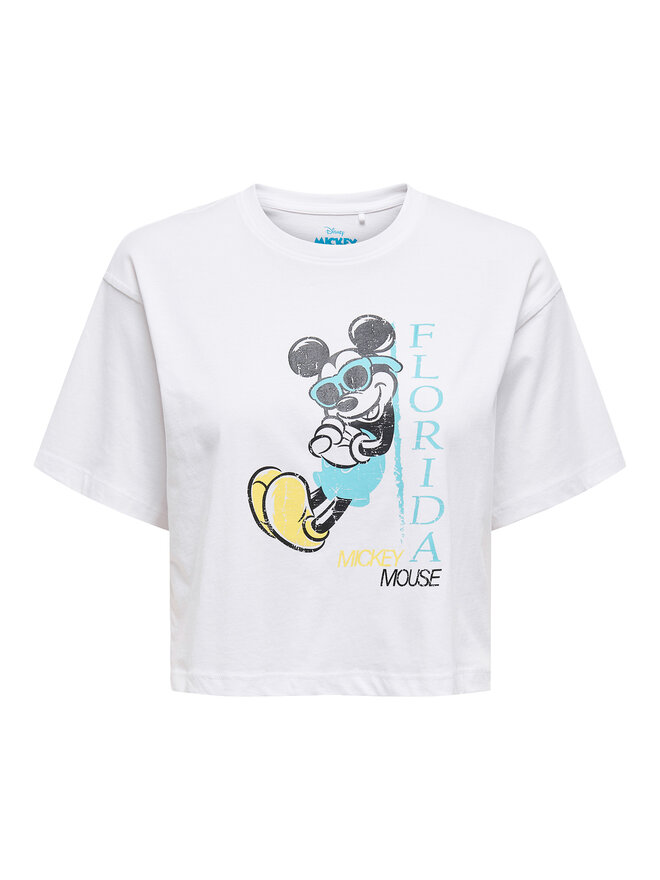 ONLY ONLY Marškinėliai Mickey Minnie 15348126 Balta Regular Fit