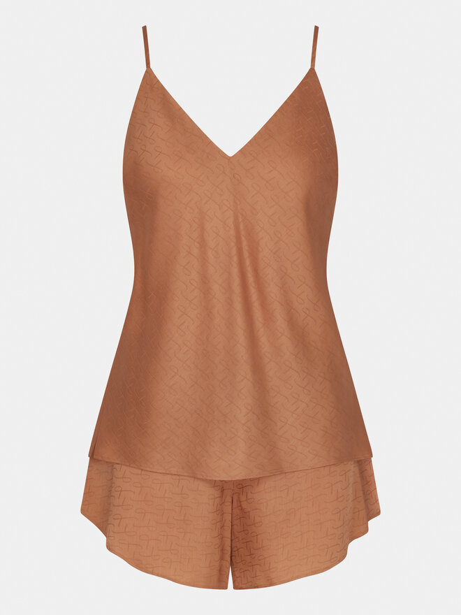 Triumph Triumph Pižama Silky Sensuality 10218279 Rjava Relaxed Fit