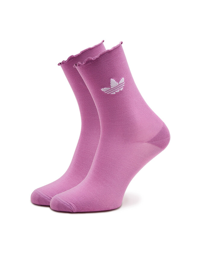 adidas Комплект 2 чифта дълги чорапи дамски adidas Semi-Sheer Ruffle IX7650 Розов