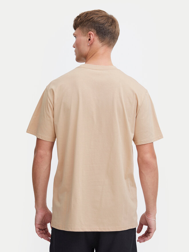 Solid Solid T-Shirt 21108237 Μπεζ Regular Fit