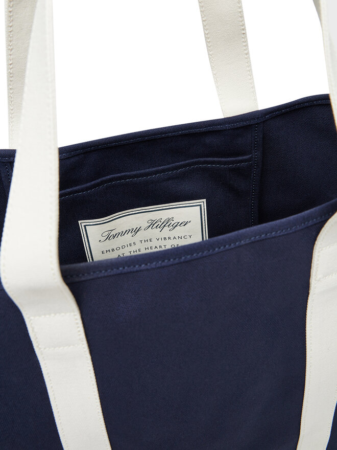 Tommy Hilfiger Handtasche Tommy Hilfiger Th Summer Tote AM0AM13557 Dunkelblau