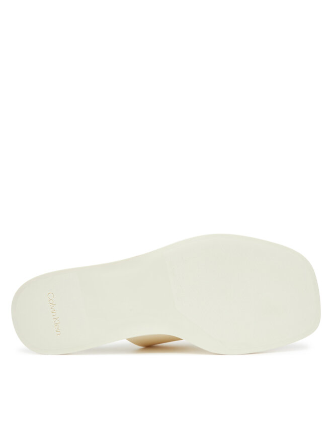 Calvin Klein Čības uz pirksta Calvin Klein Toepost Tpu Slide HW0HW02836 Écru
