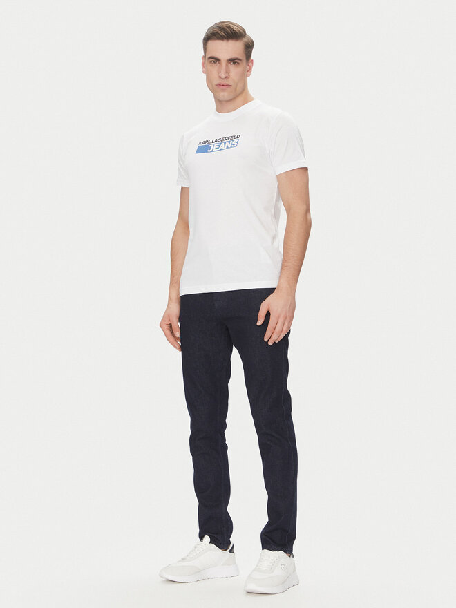 Karl Lagerfeld Jeans Karl Lagerfeld Jeans Marškinėliai A2M17074 Balta Regular Fit