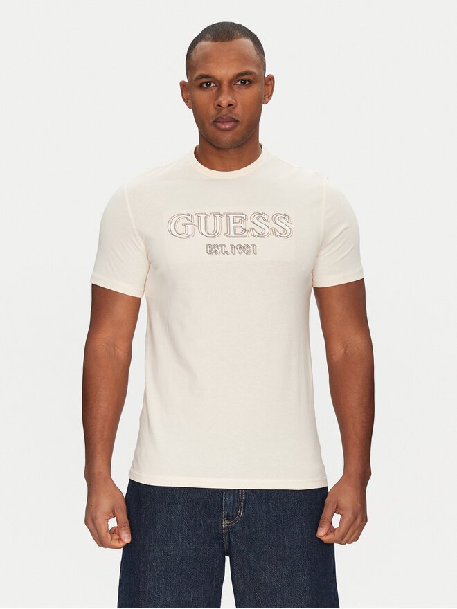 Guess Guess Футболка M5GI07 I3Z14 Écru Slim Fit
