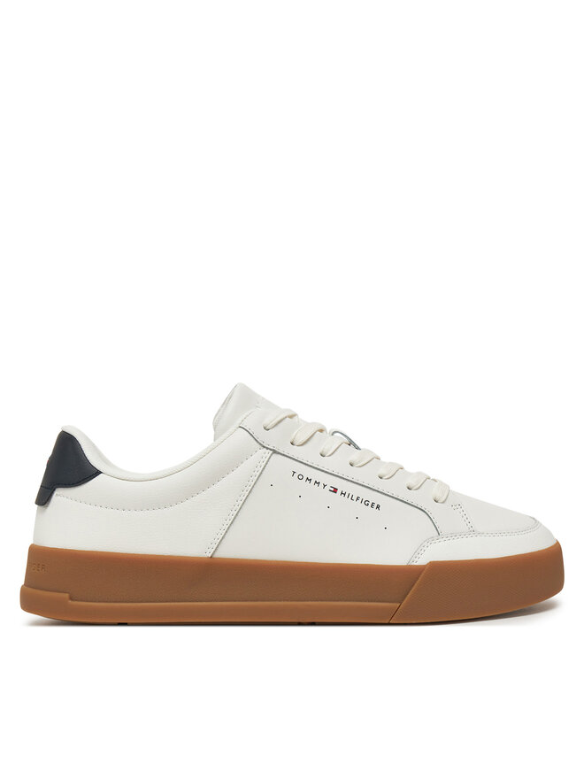Tommy Hilfiger Sneakers Tommy Hilfiger Th Court Mix Lth FM0FM05489 Bianco