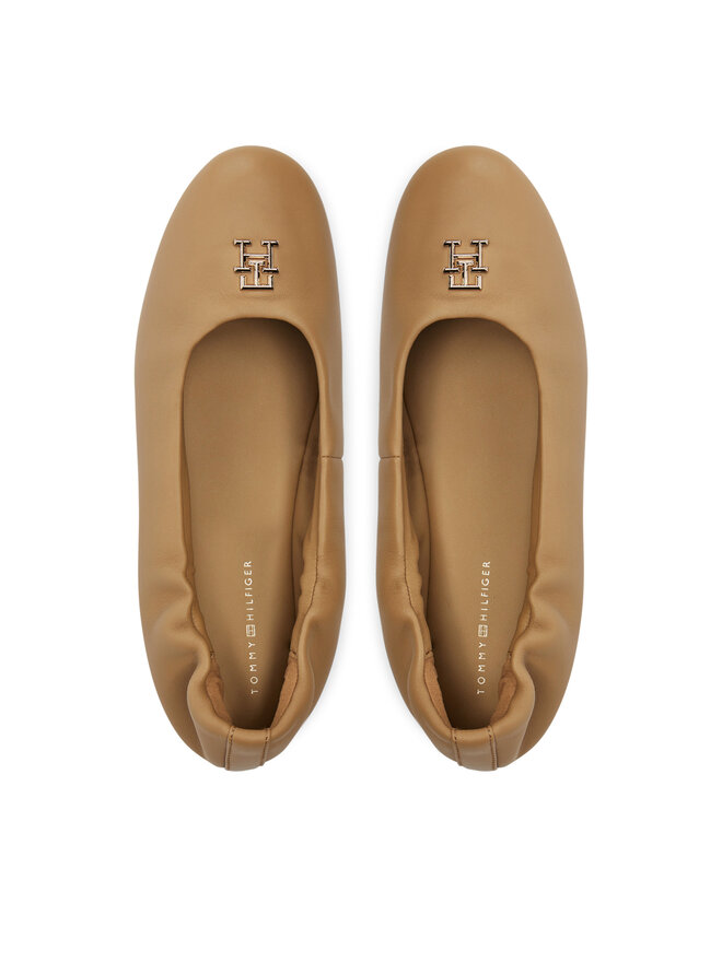 Tommy Hilfiger Balerina Tommy Hilfiger Th Elevated Elastic Ballerina FW0FW07882 Khaki