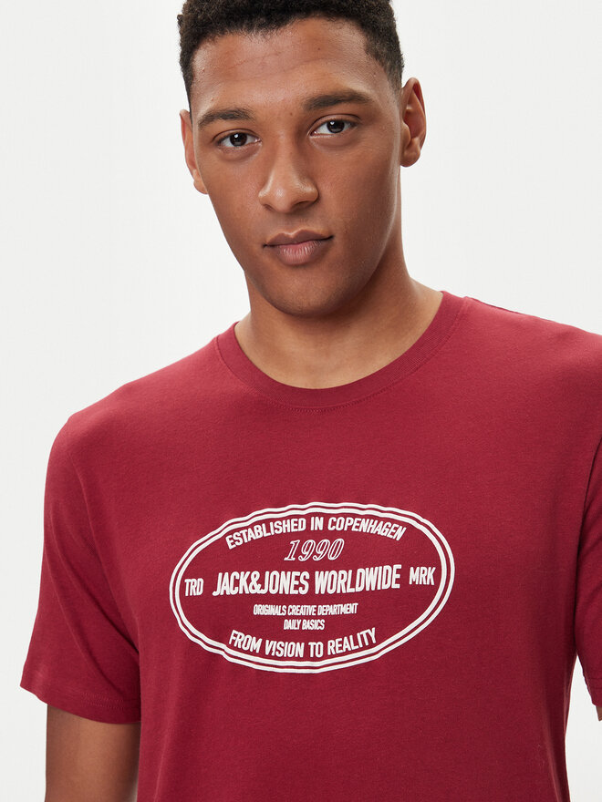 Jack & Jones Jack & Jones T-Shirt York 12283800 Rot Relaxed Fit